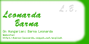leonarda barna business card